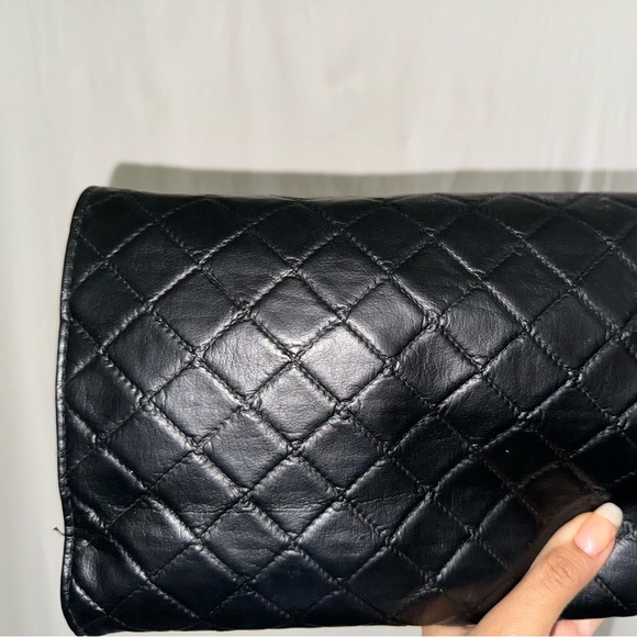 BH Cosmetics Makeup Quilted Faux Leather Clutch with Silver Hardware - Picture 4 of 6